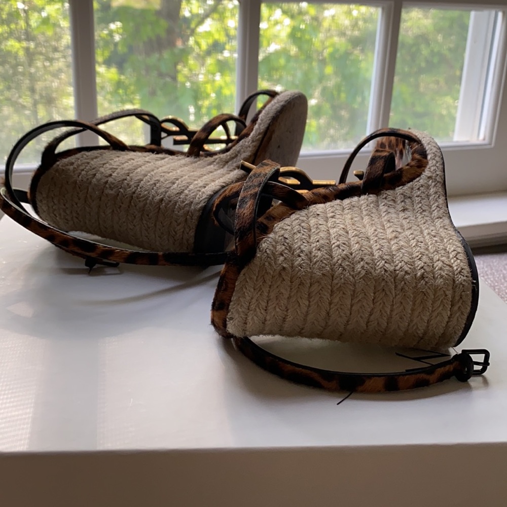 YSL MADGE WEDGE SANDAL SIZE 36 EXCELLENT CONDITION - Picture 5 of 8